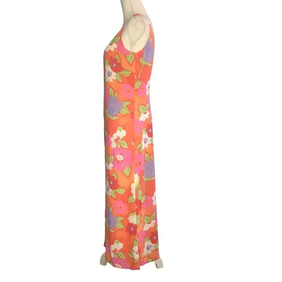 SIGRID OLSEN SPORT Sz 4P Y2K Women's Floral Sleeveless Fully Lined Maxi Dress - Picture 5 of 7